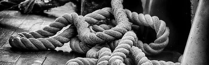 along a rope