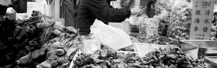 Dried seafood stand